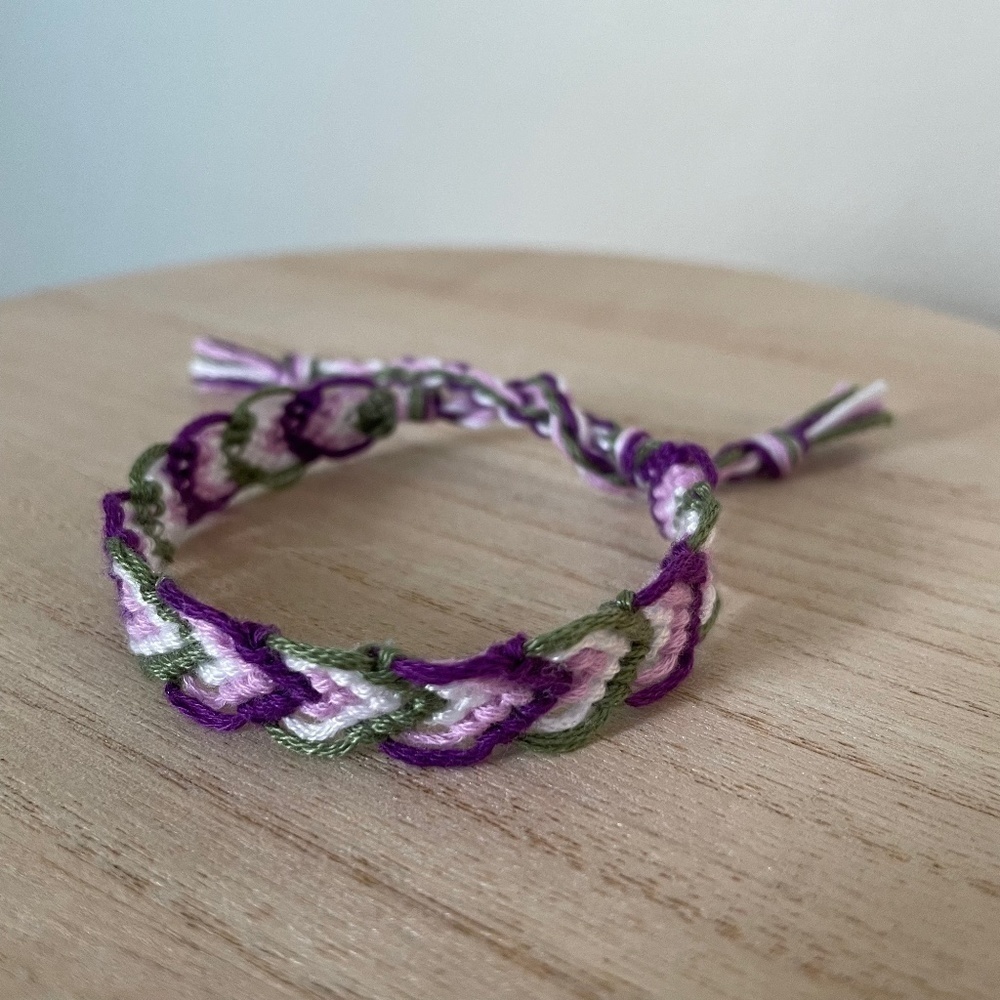 Flowering Violets Woven Bracelet